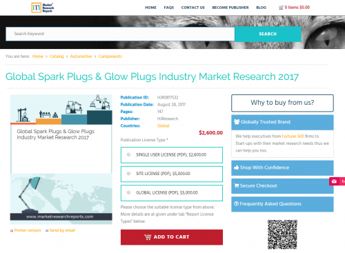 Global Spark Plugs &amp; Glow Plugs Industry Market Rese'