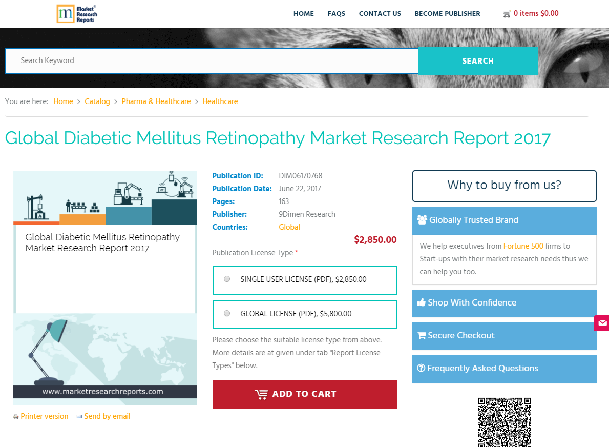 Global Diabetic Mellitus Retinopathy Market Research Report