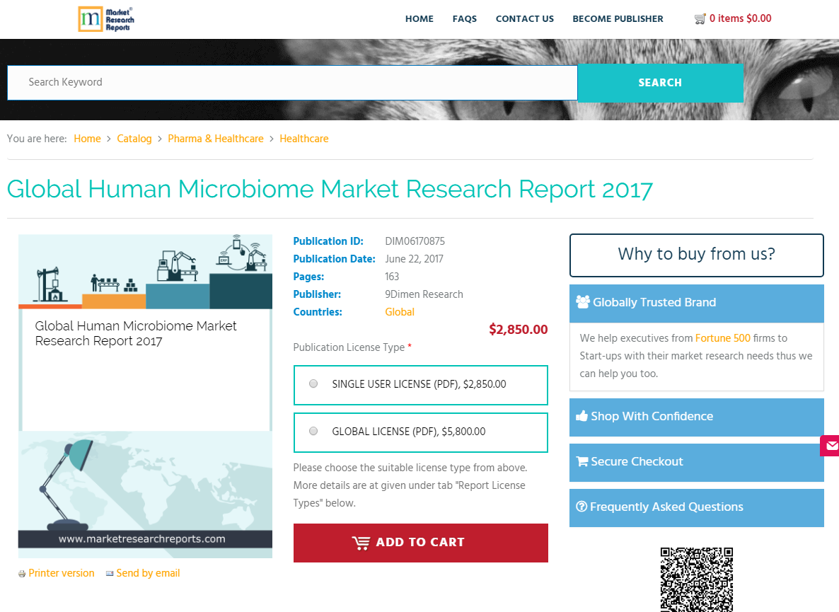 Global Human Microbiome Market Research Report 2017