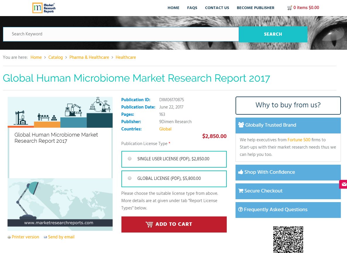 Global Human Microbiome Market Research Report 2017'