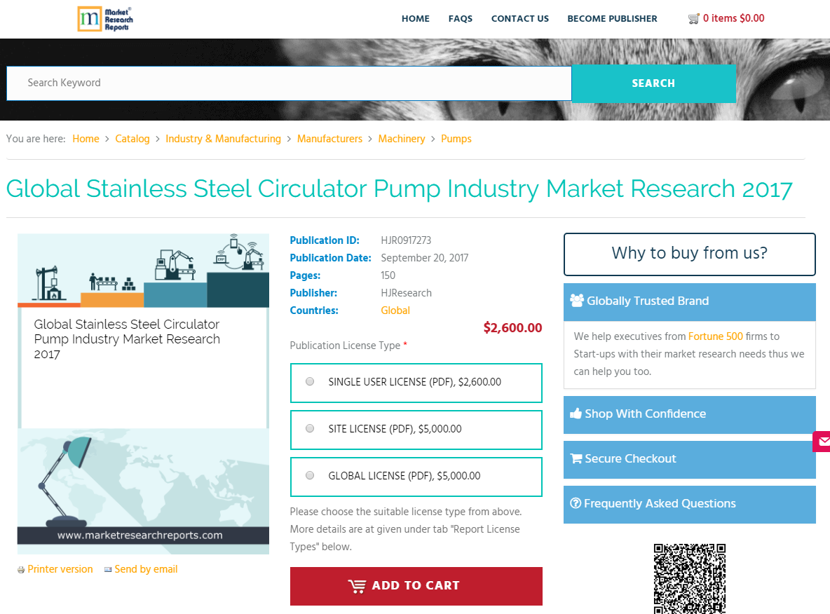 Global Stainless Steel Circulator Pump Industry Market 2017'