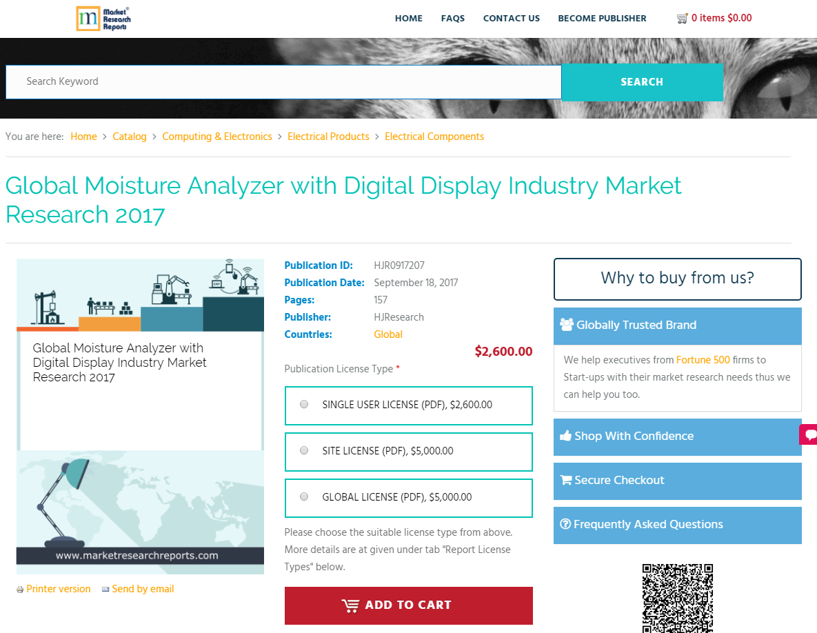 Global Moisture Analyzer with Digital Display Industry 2017