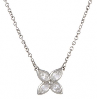 Tiffany Co. Victoria Platinum Diamond Flower Necklace