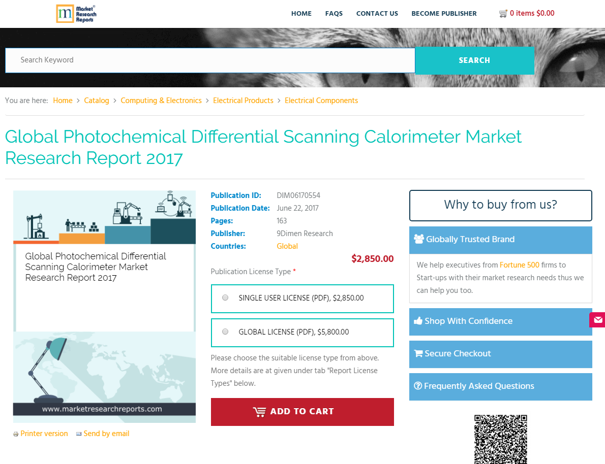 Global Photochemical Differential Scanning Calorimeter 2017'