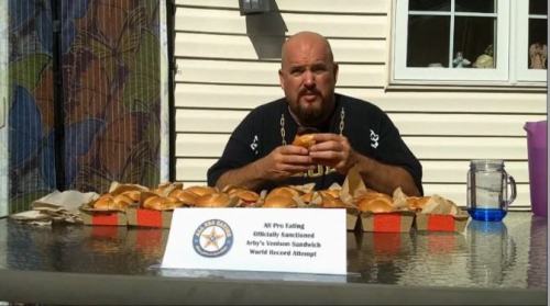 World Arby's Venison Sandwich Eating Record Attempt'