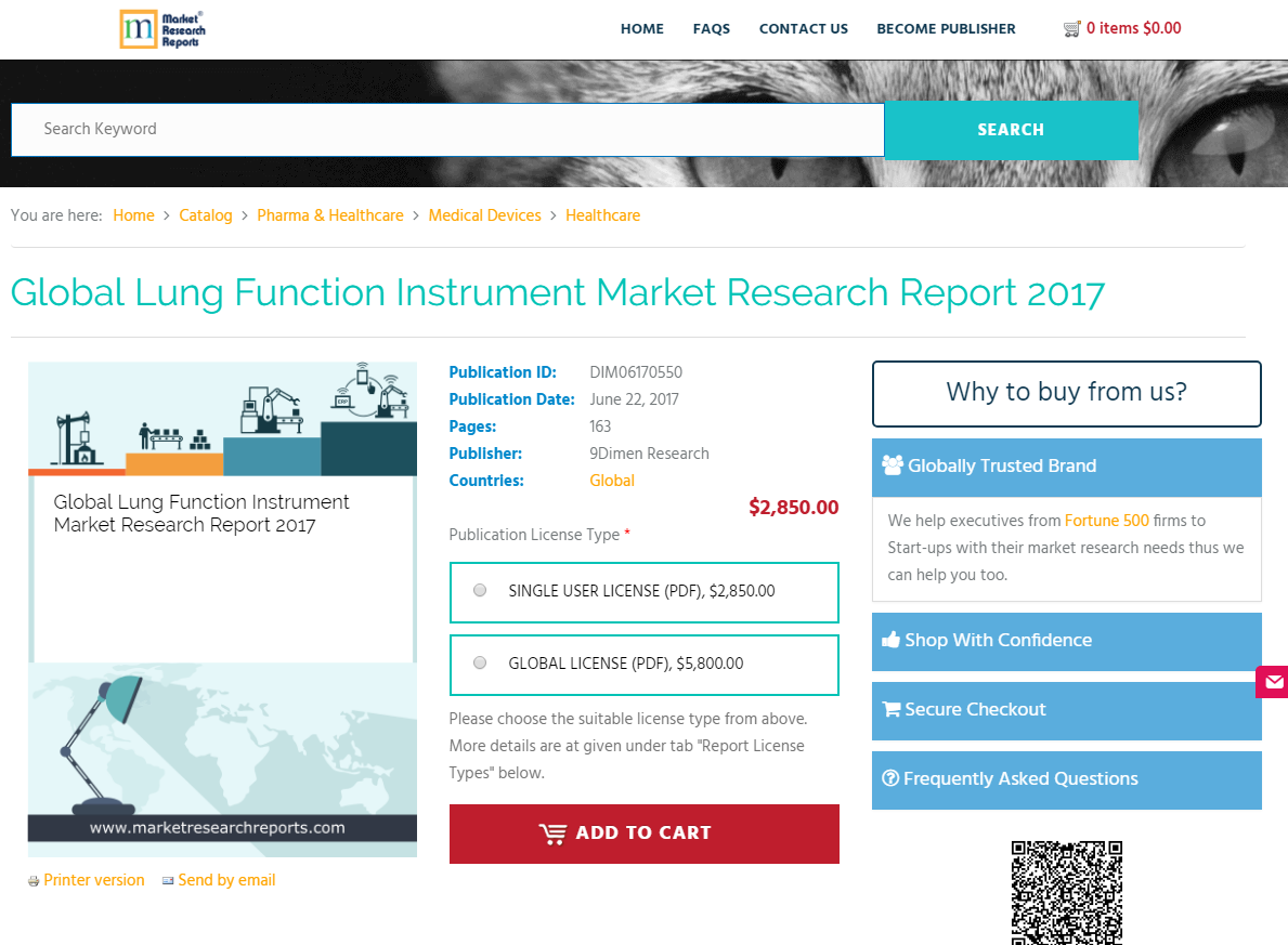 Global Lung Function Instrument Market Research Report 2017'