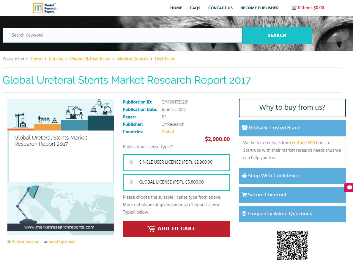 Global Ureteral Stents Market Research Report 2017