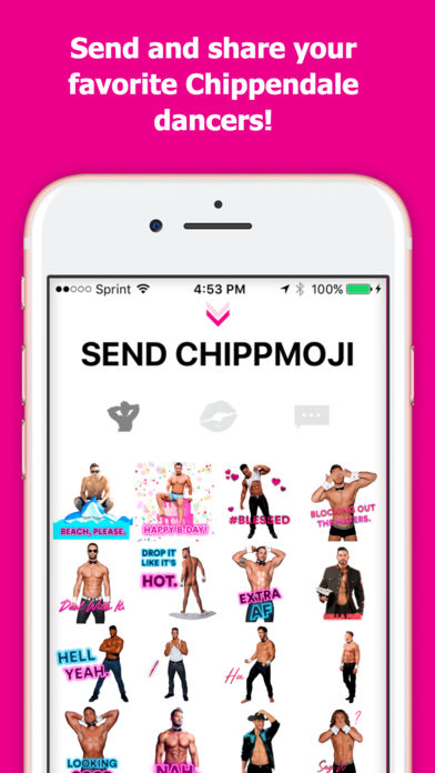 Official Chippendales Emoji Keyboard, CHIPPMOJI'