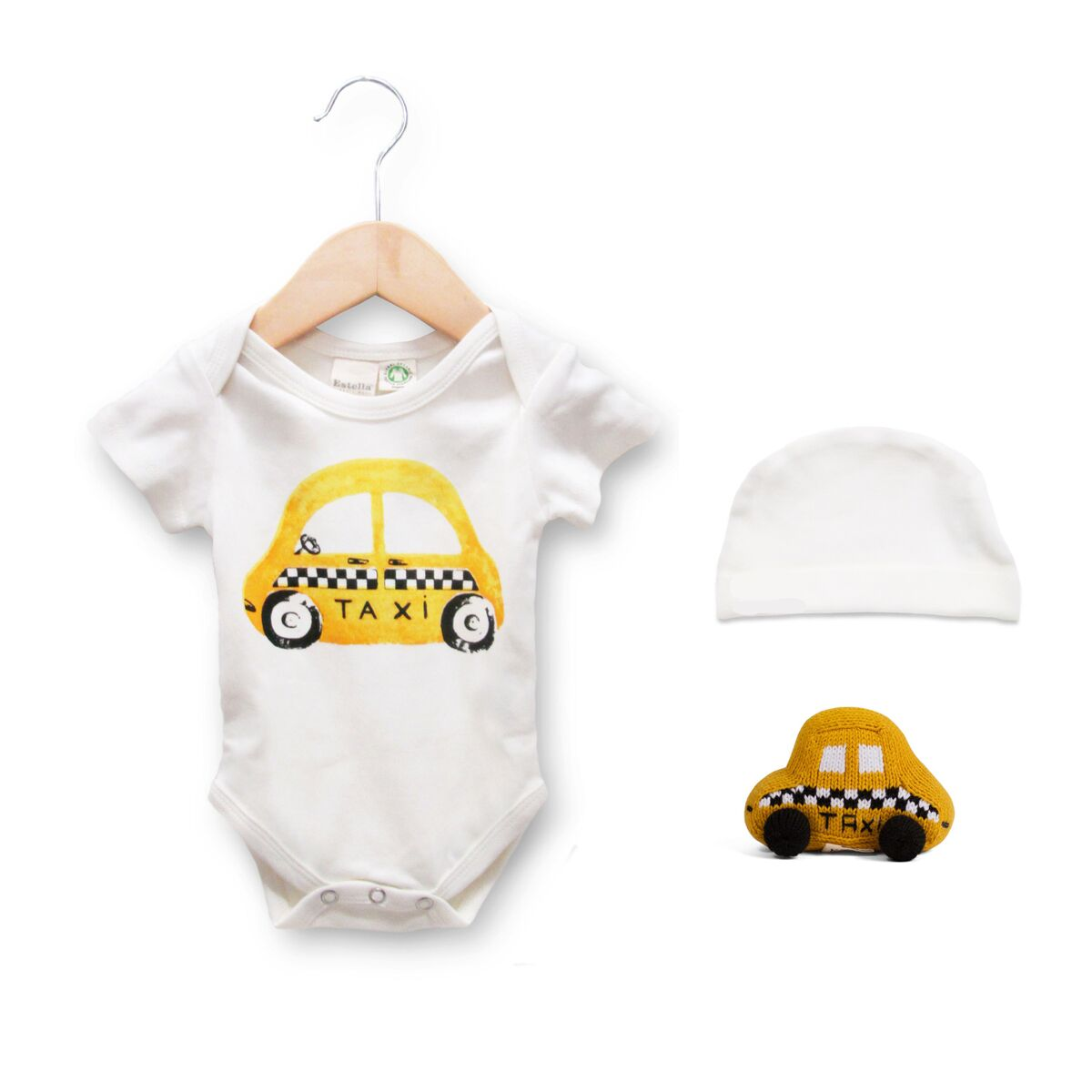 Estella Organic Baby Onesie Taxi'
