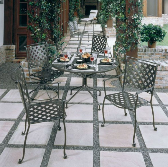 Wrought iron patio furniture'