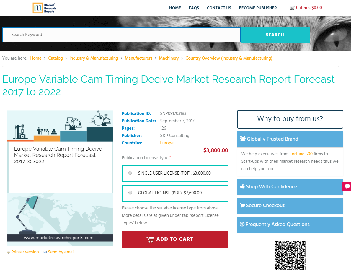 Europe Variable Cam Timing Decive Market Research Report