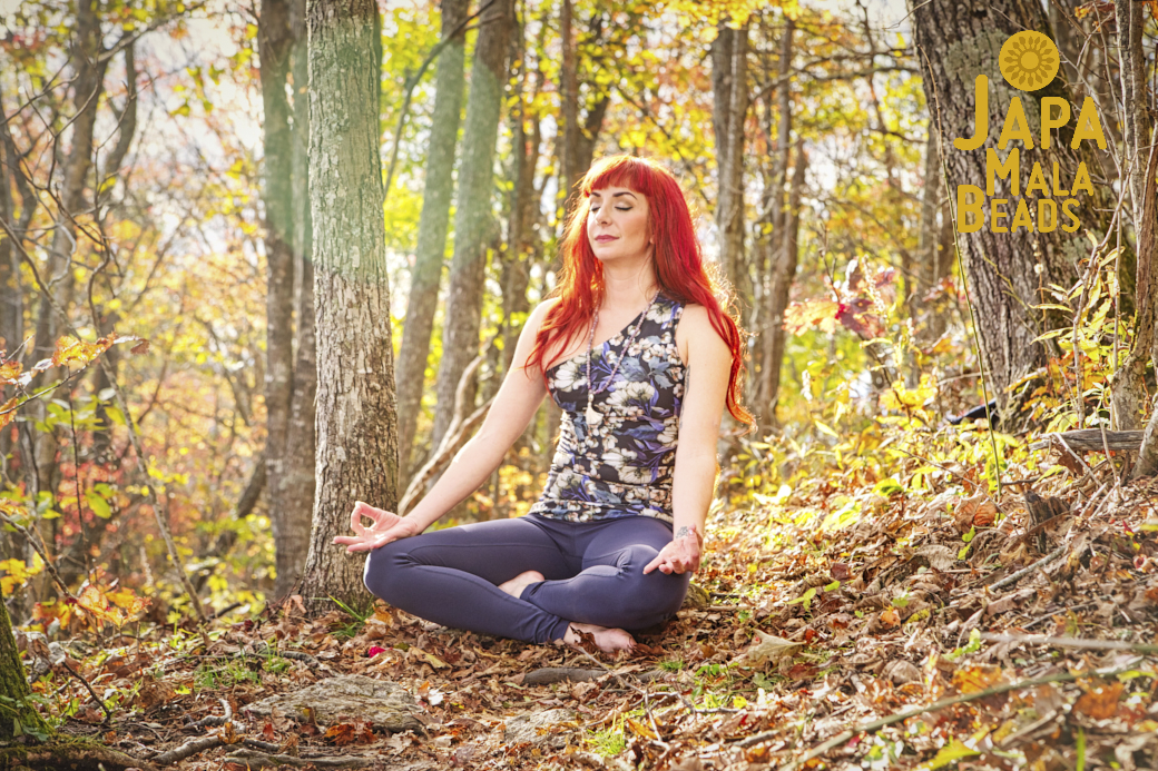 Meditation with mala beads'