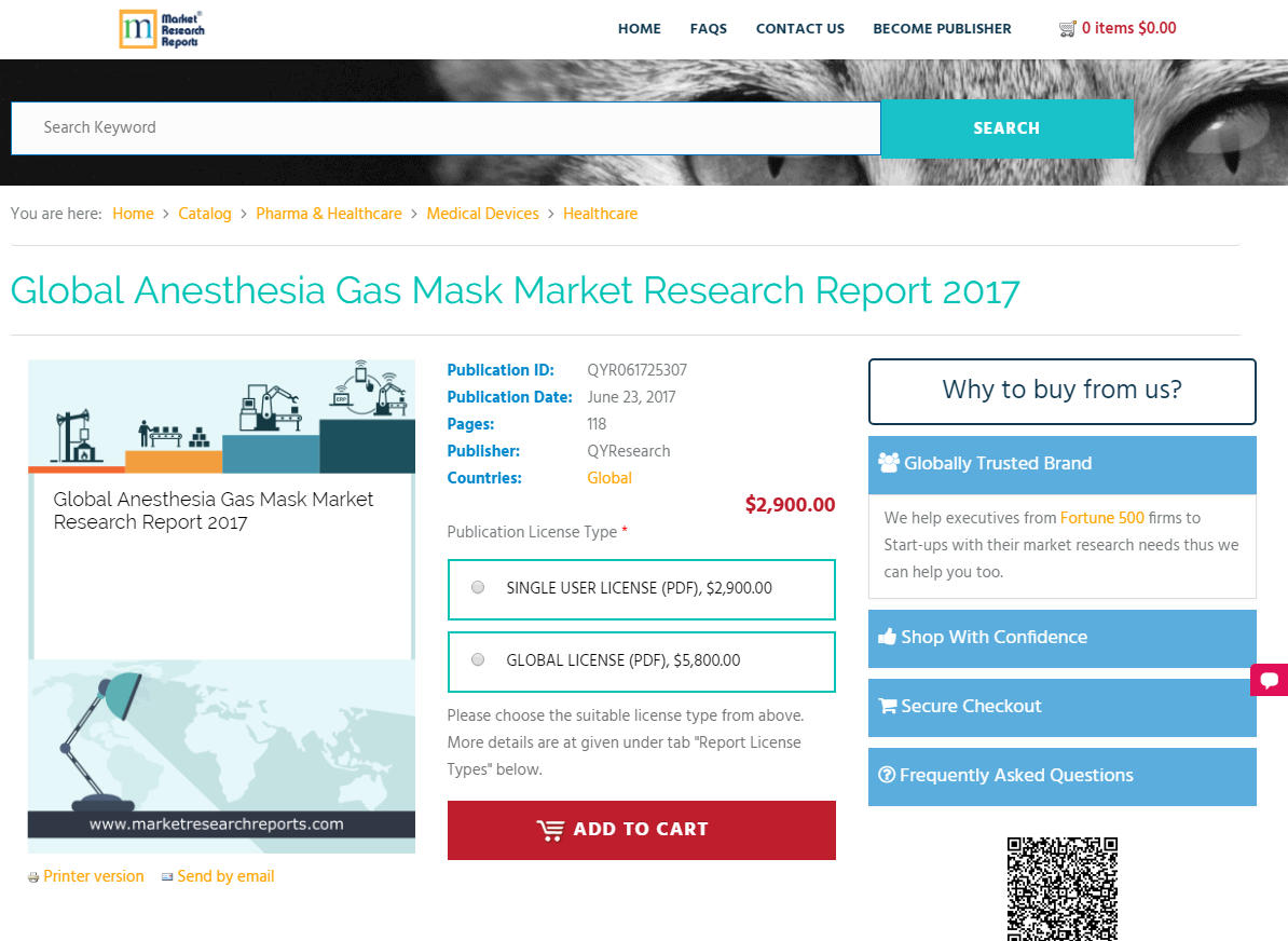 Global Anesthesia Gas Mask Market Research Report 2017