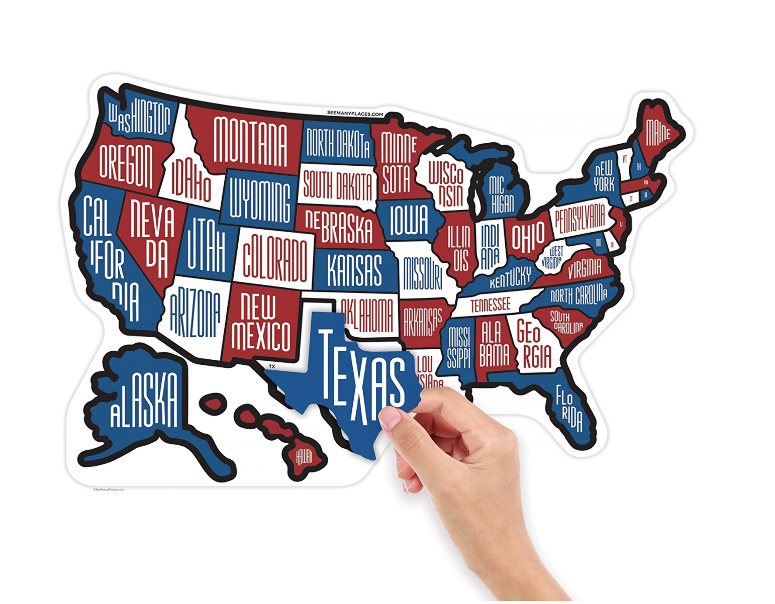 See Many Places Premiers Brand New Fun State Name Stickers'