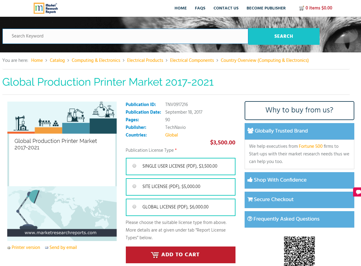 Global Production Printer Market 2017 - 2021'