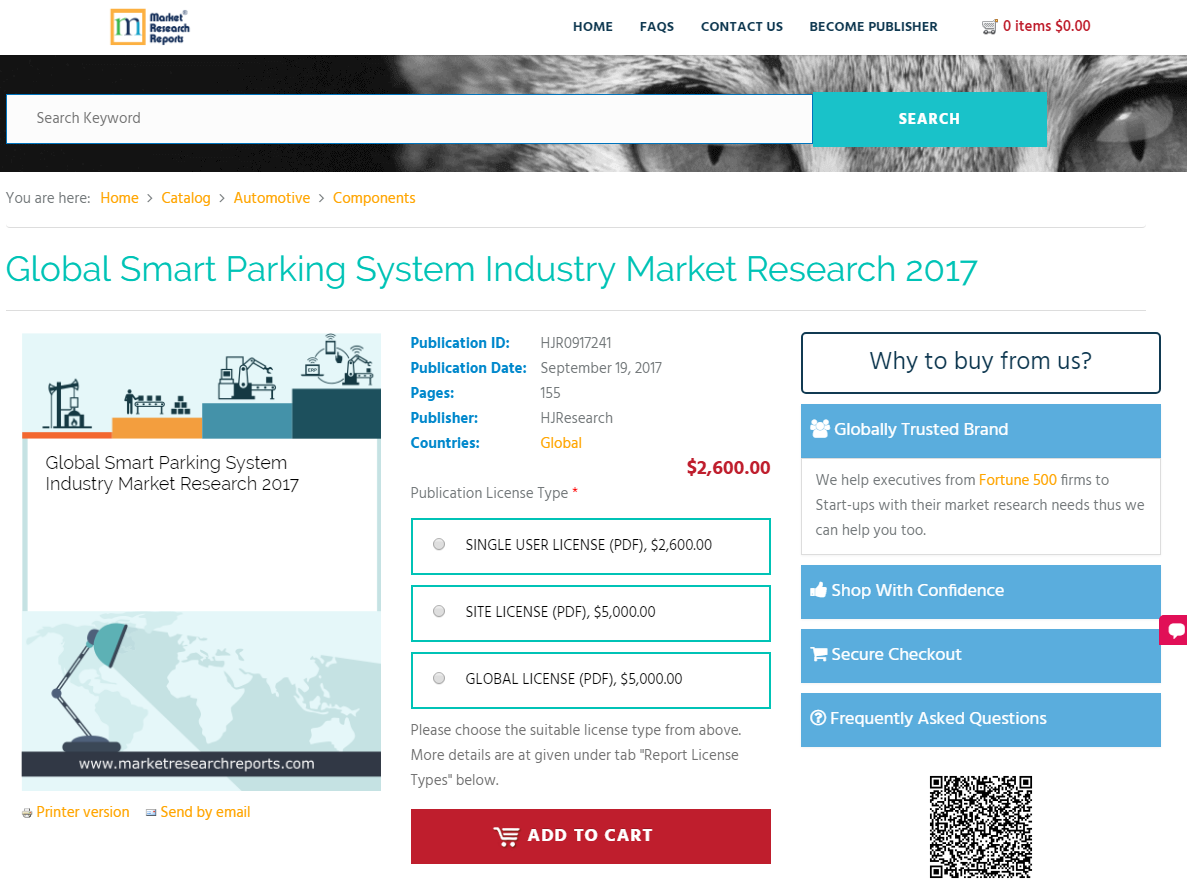 Global Smart Parking System Industry Market Research 2017