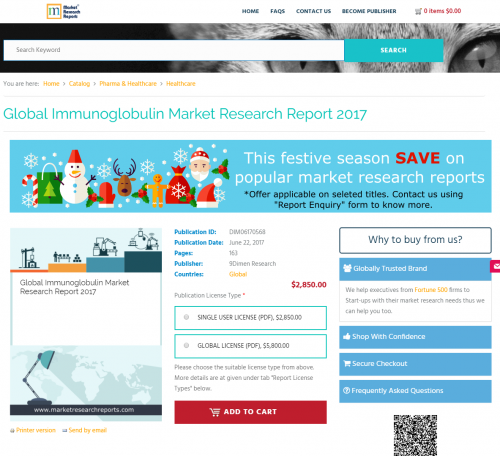 Global Immunoglobulin Market Research Report 2017'