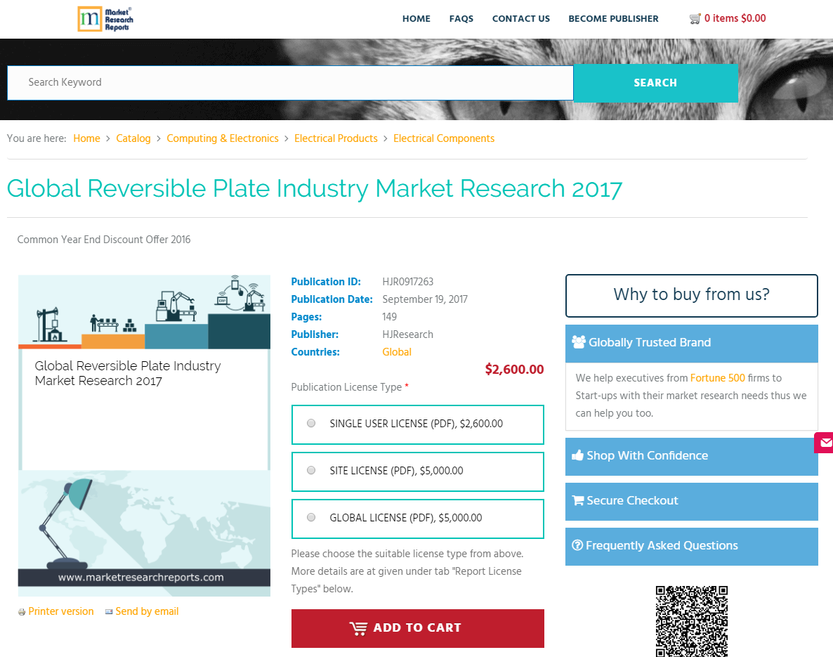 Global Reversible Plate Industry Market Research 2017'