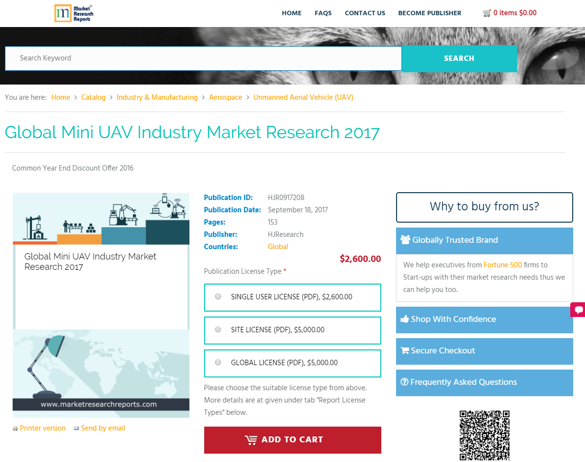 Global Mini UAV Industry Market Research 2017'