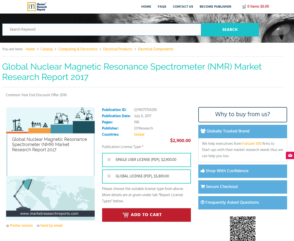 Global Nuclear Magnetic Resonance Spectrometer (NMR) Market