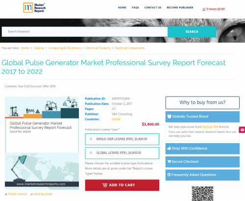 Global Pulse Generator Market Professional Survey Report'