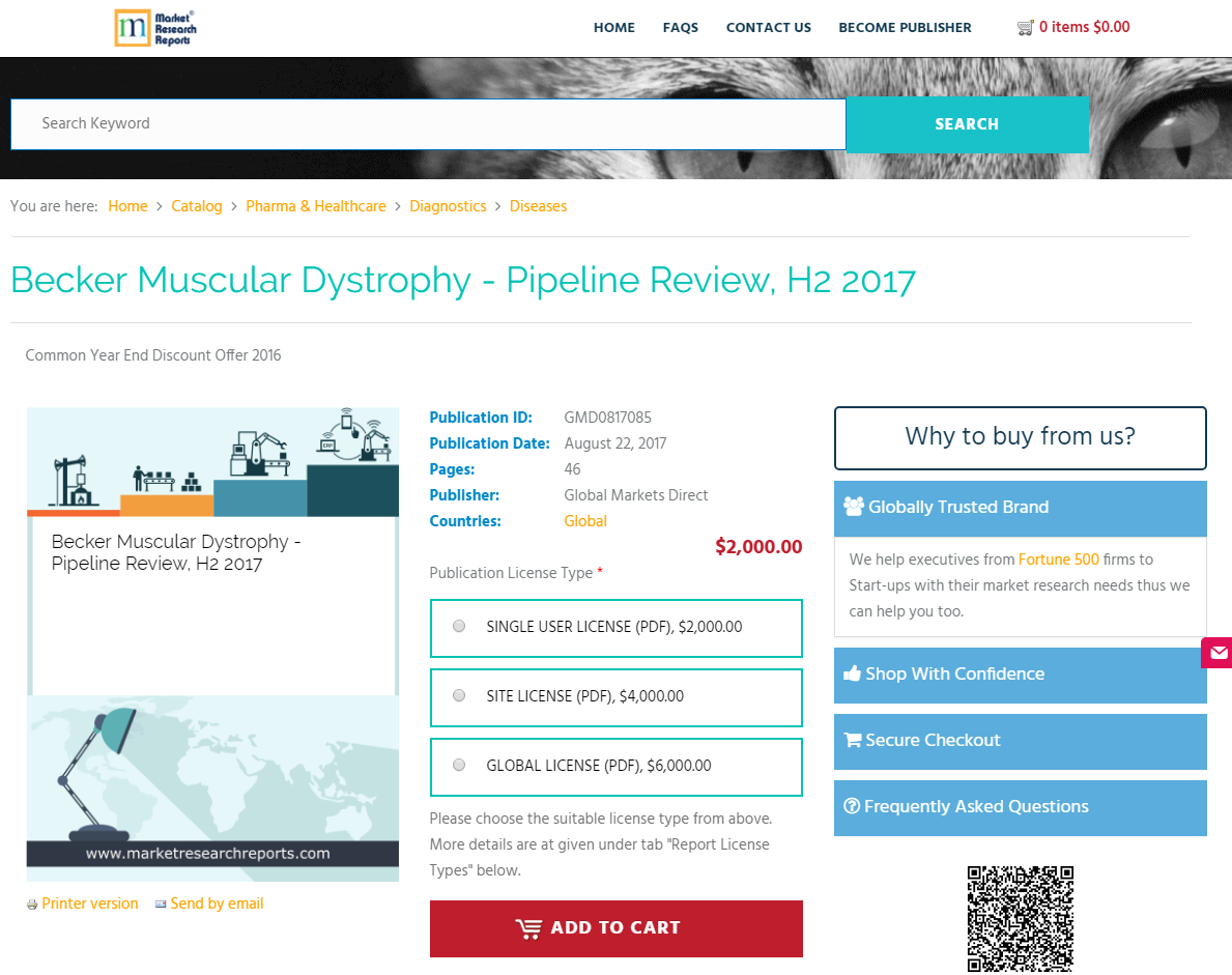 Becker Muscular Dystrophy - Pipeline Review, H2 2017