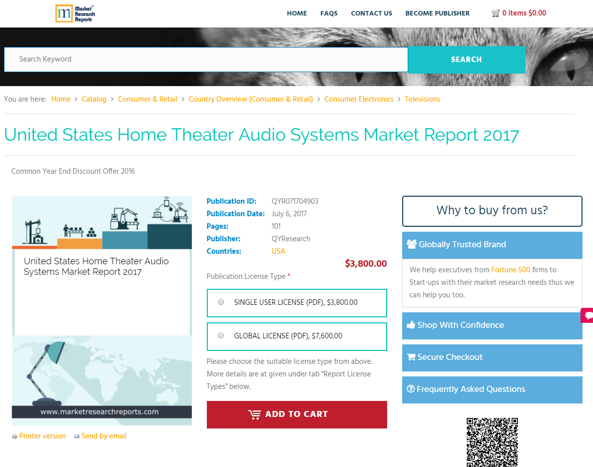 United States Home Theater Audio Systems Market Report 2017'