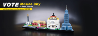 Photography of Lego Mexico City - Final model may vary.