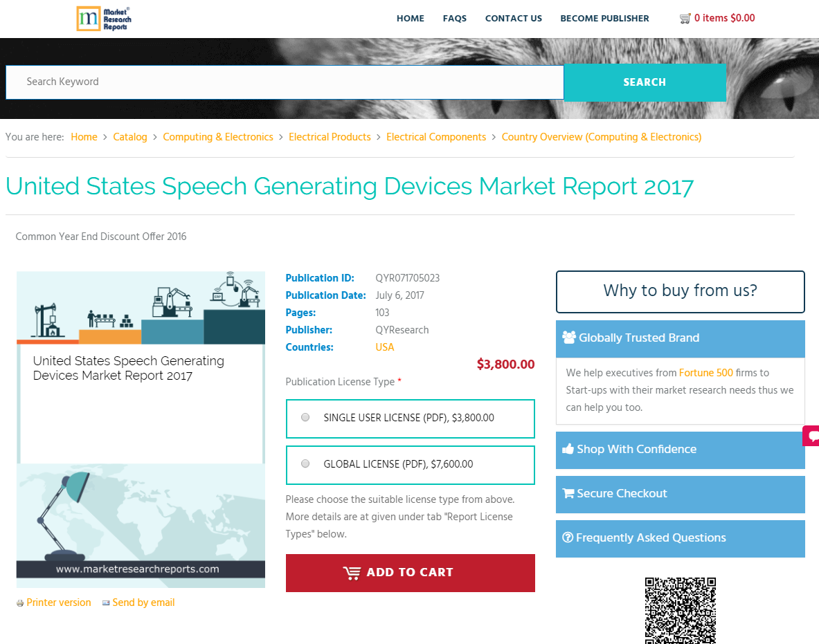 United States Speech Generating Devices Market Report 2017