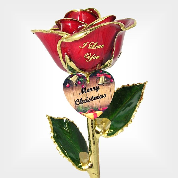 I Love You Merry Christmas Rose