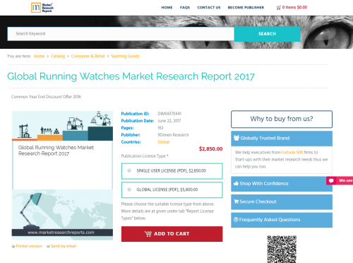 Global Running Watches Market Research Report 2017'