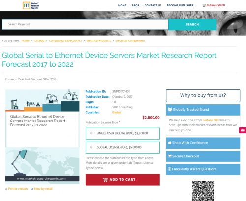 Global Serial to Ethernet Device Servers Market Research'