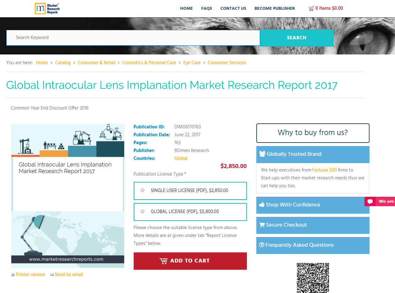 Global Intraocular Lens Implanation Market Research Report'