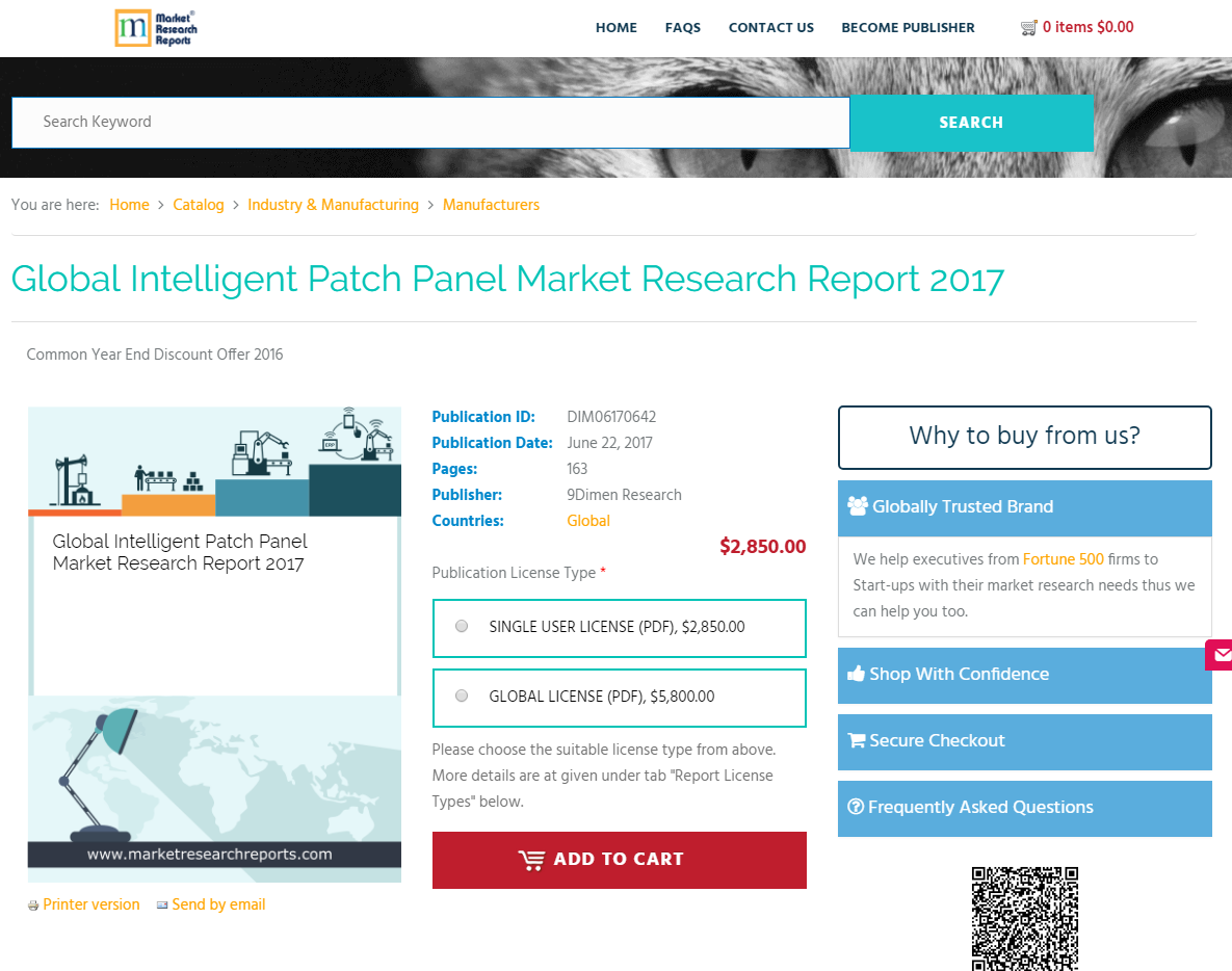 Global Intelligent Patch Panel Market Research Report 2017'
