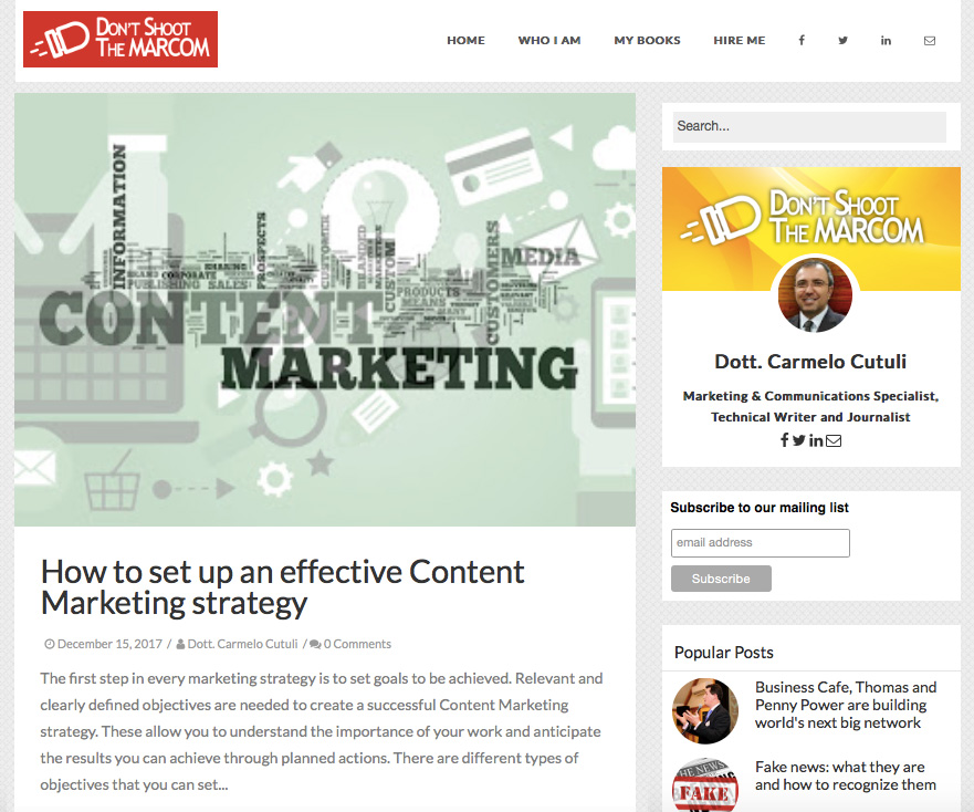 Don't shoot the MarCom Blog (www.cutuli.it)'