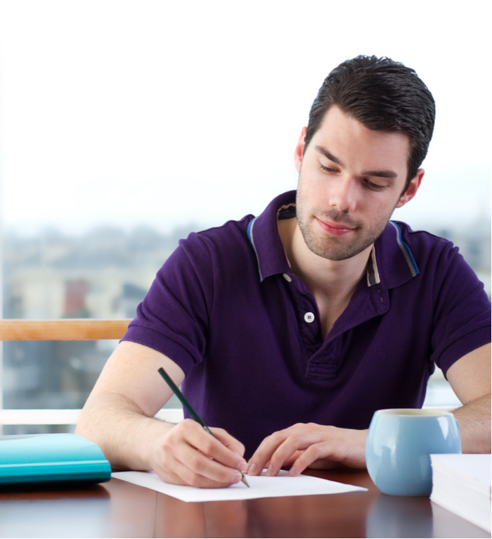 Man Writing a Letter