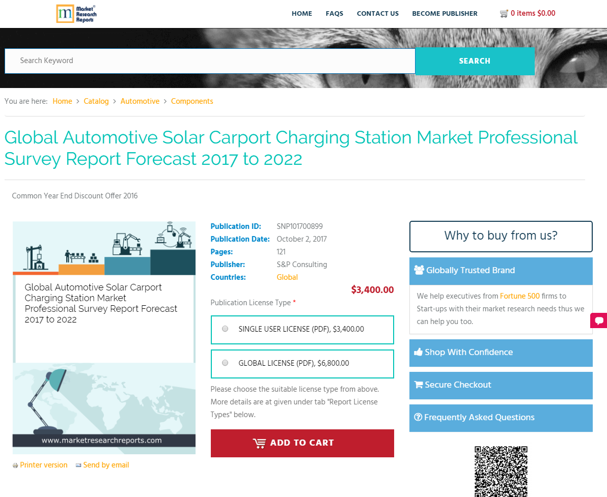 Global Automotive Solar Carport Charging Station Market