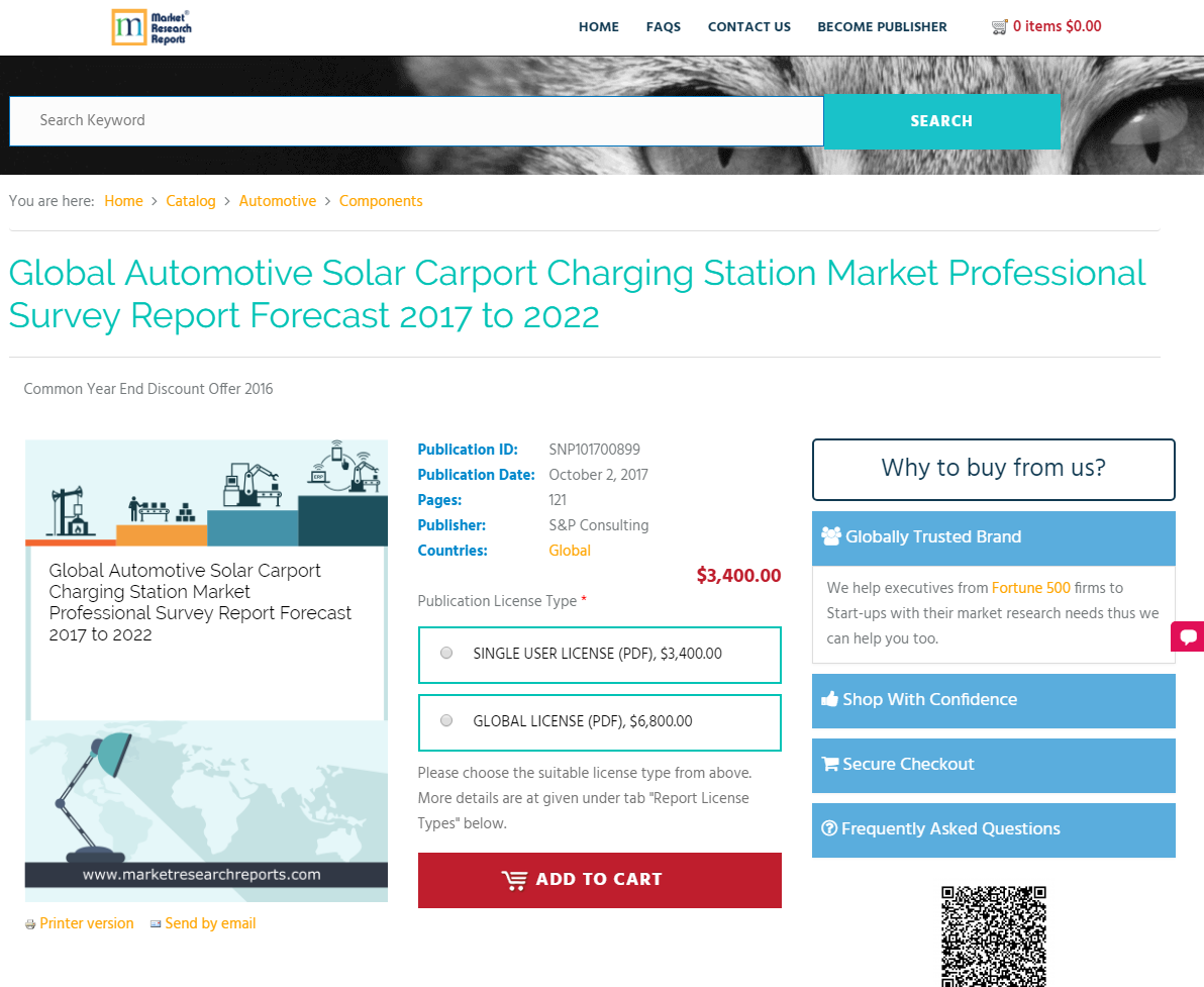 Global Automotive Solar Carport Charging Station Market'