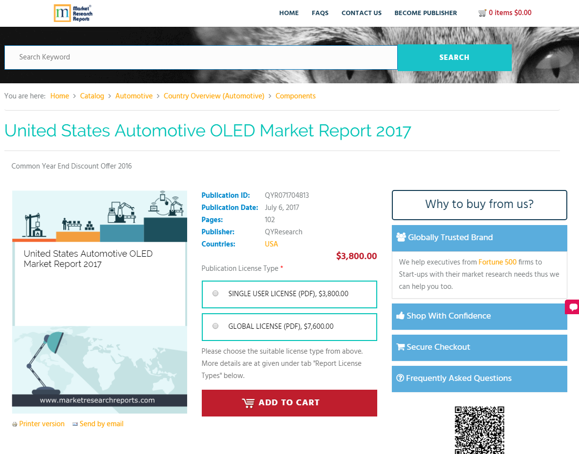 United States Automotive OLED Market Report 2017