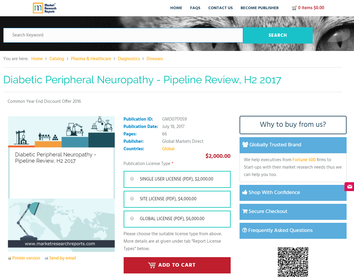 Diabetic Peripheral Neuropathy - Pipeline Review, H2 2017