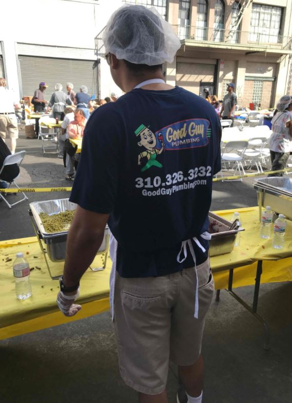 Robert Castelao, owner of Good Guy Plumbing,Serving Dinner'