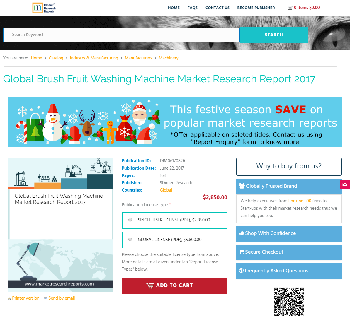 Global Brush Fruit Washing Machine Market Research Report