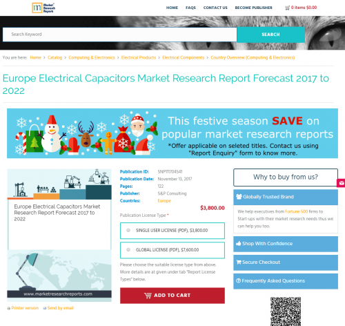 Europe Electrical Capacitors Market Research Report Forecast'