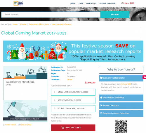 Global Gaming Market 2017 - 2021'