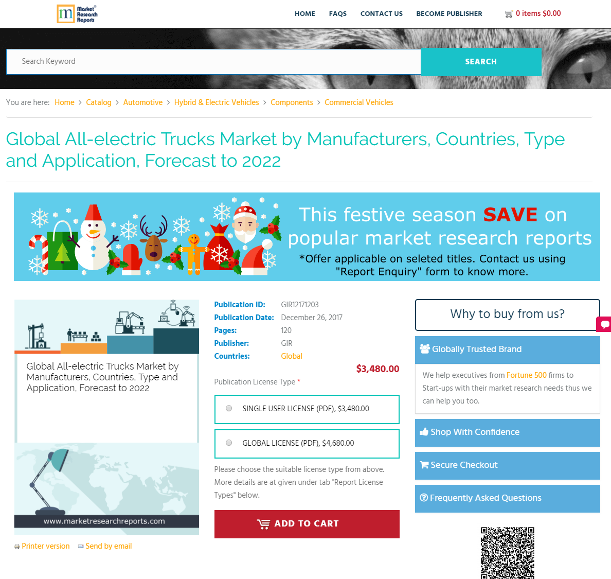 Global All-electric Trucks Market by Manufacturers 2022