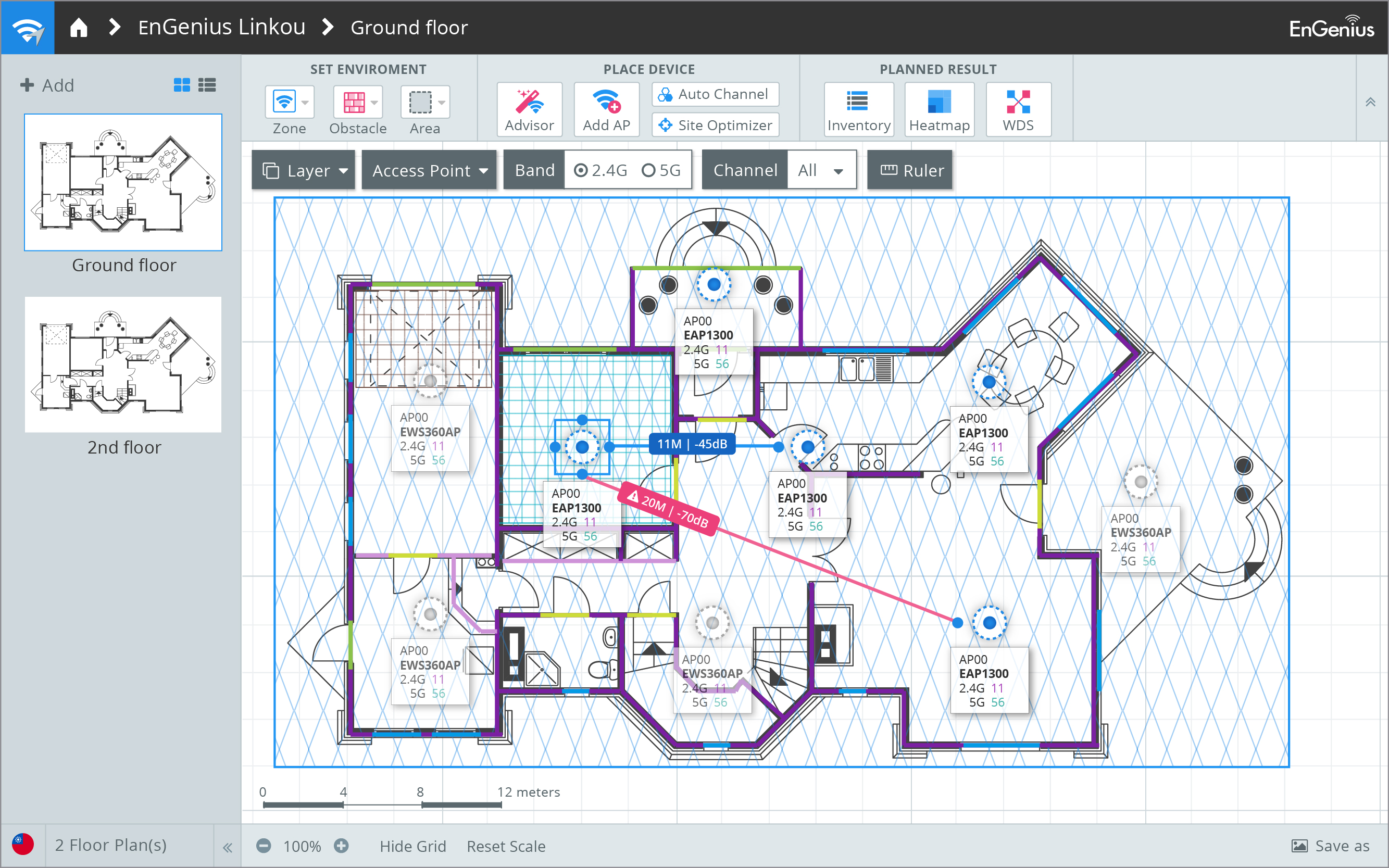ezWiFi Planner Interface