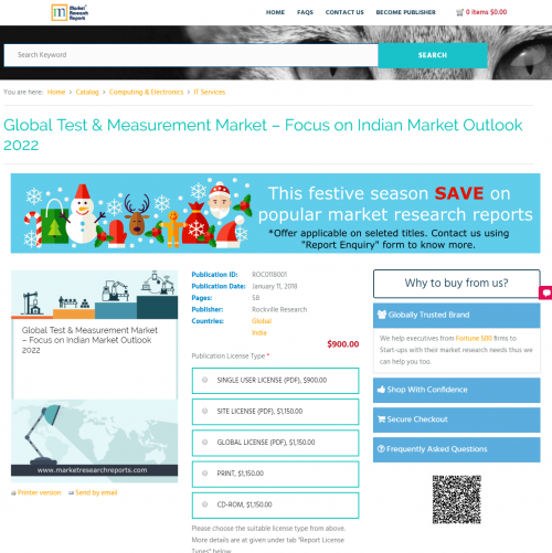 Global Test &amp; Measurement Market - Focus on Indian M'