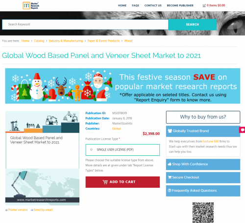 Global Wood Based Panel and Veneer Sheet Market to 2021'