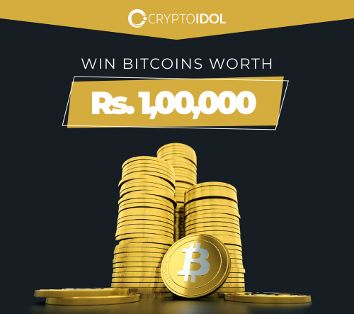 Win Bitcoins worth Rs. 1,00,000'