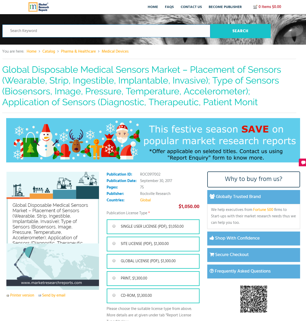 Global Disposable Medical Sensors Market &ndash; Placeme'